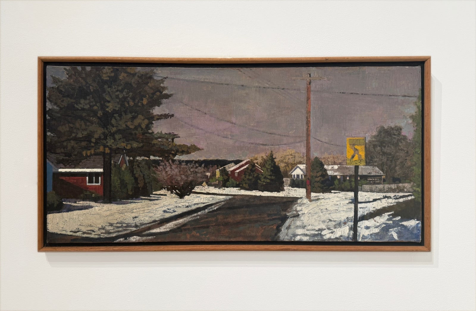 Painting of a snowy town