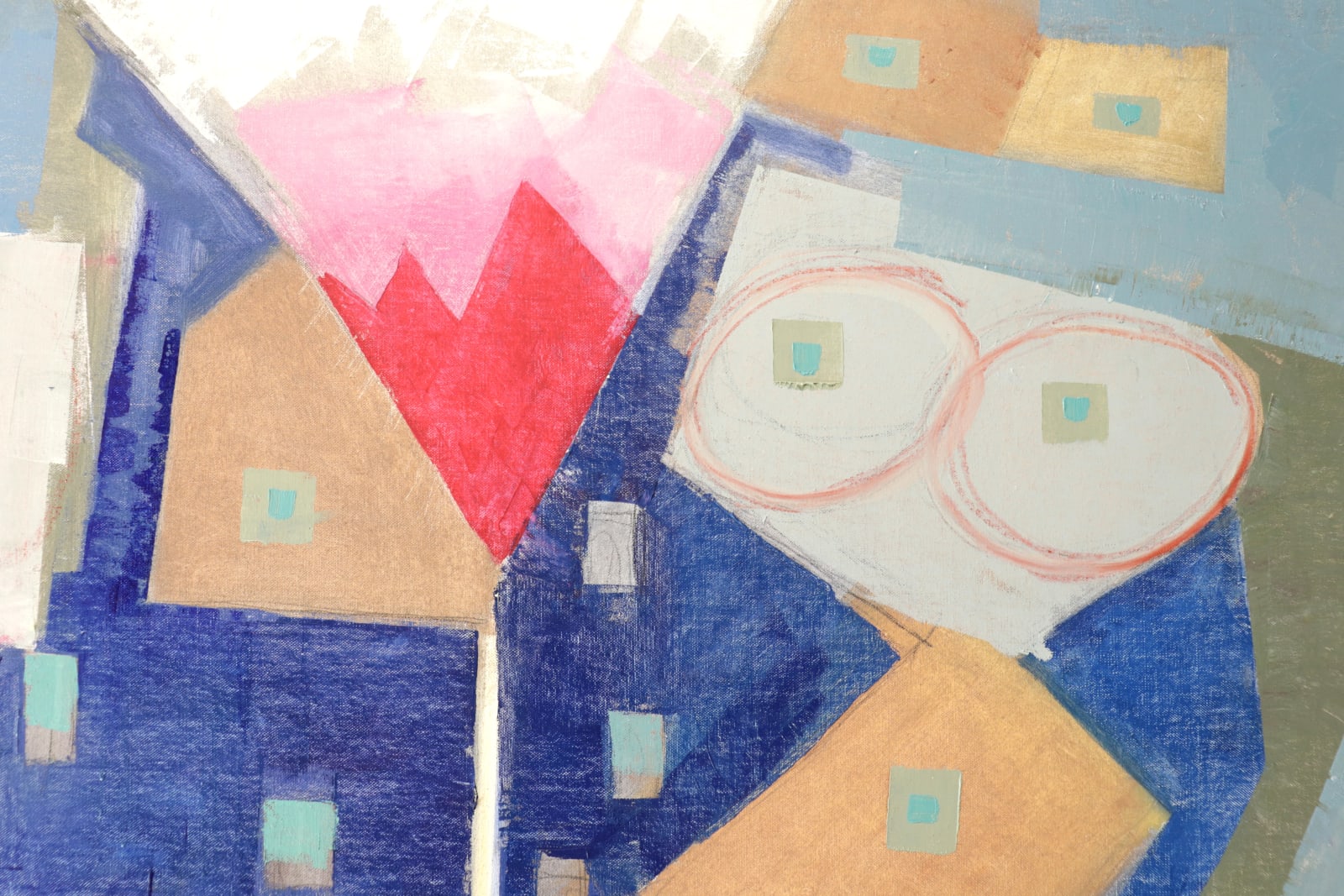 Detail of Oil painting of botanical garden