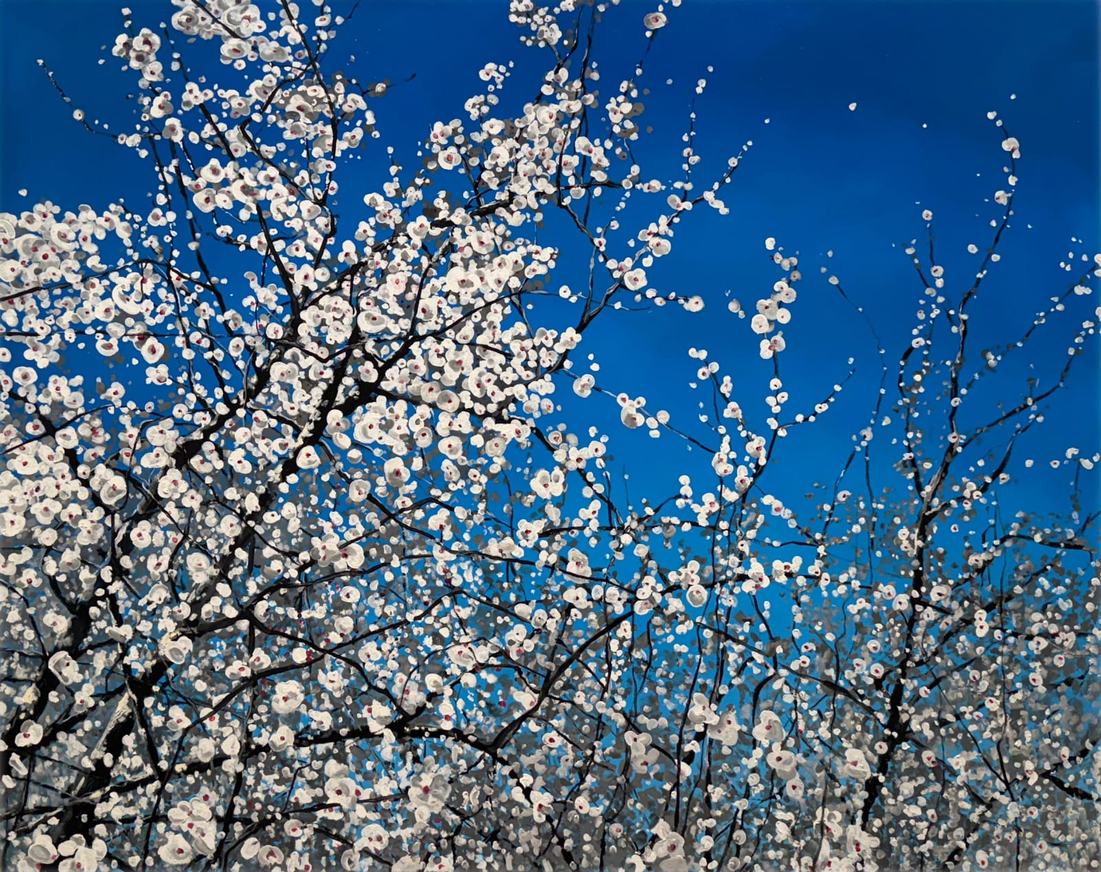 Painting of blooming tree