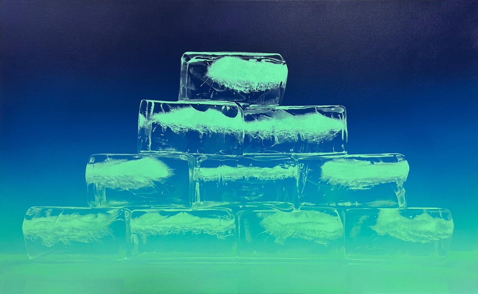 Painting of ice cubes