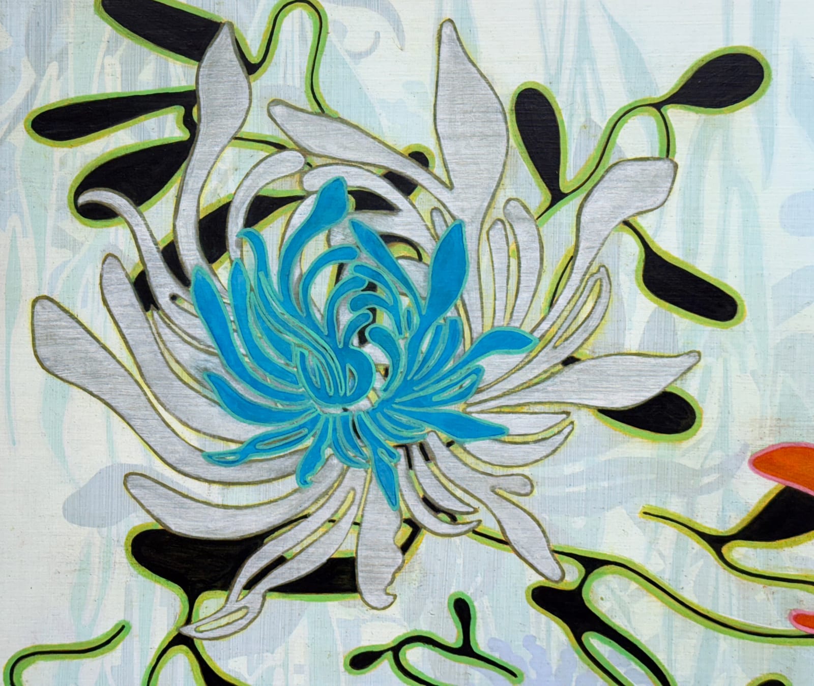 Abstracted floral painting