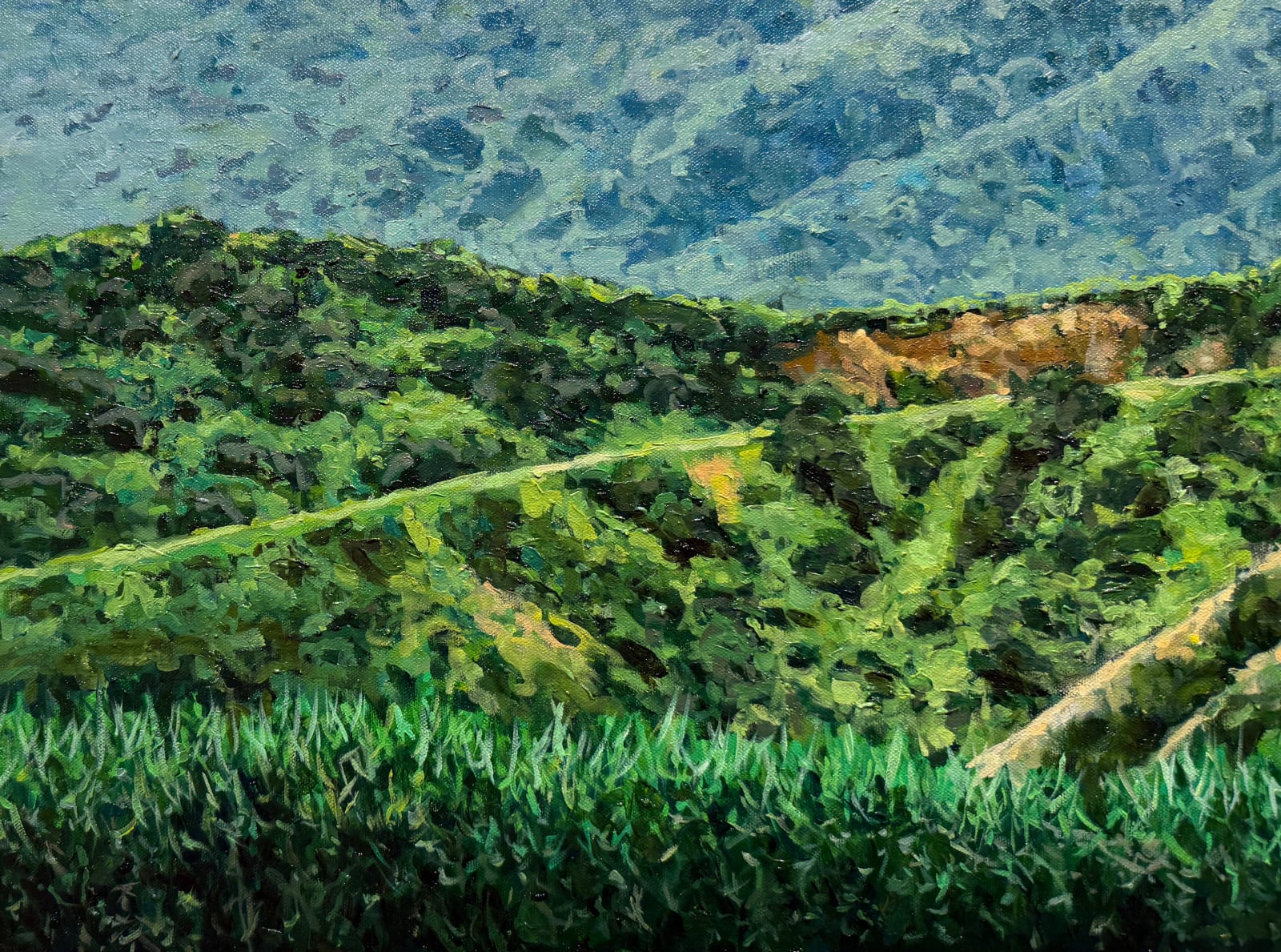 Painting of Hollywood sign in Los Angeles