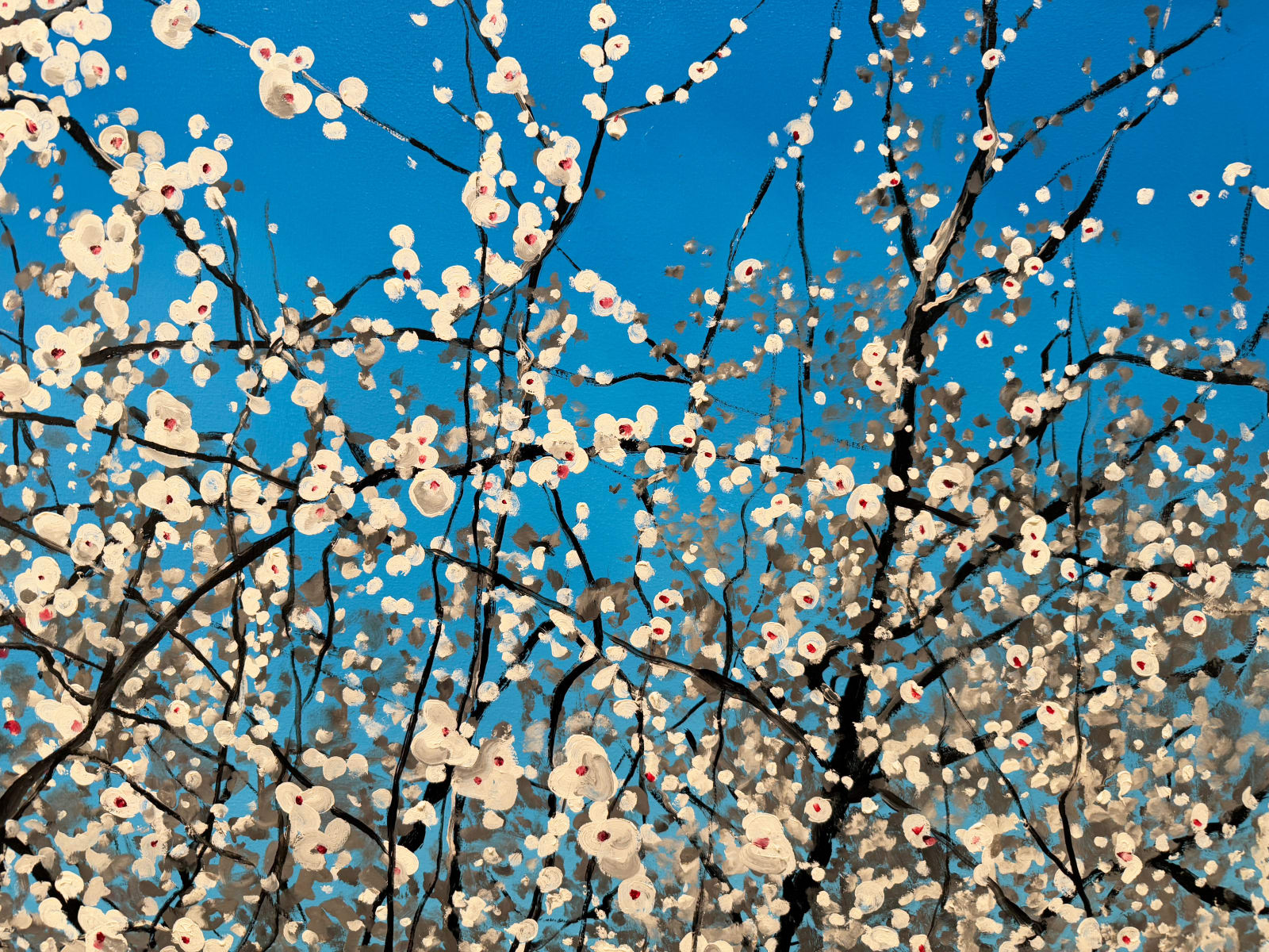 Painting of blooming tree