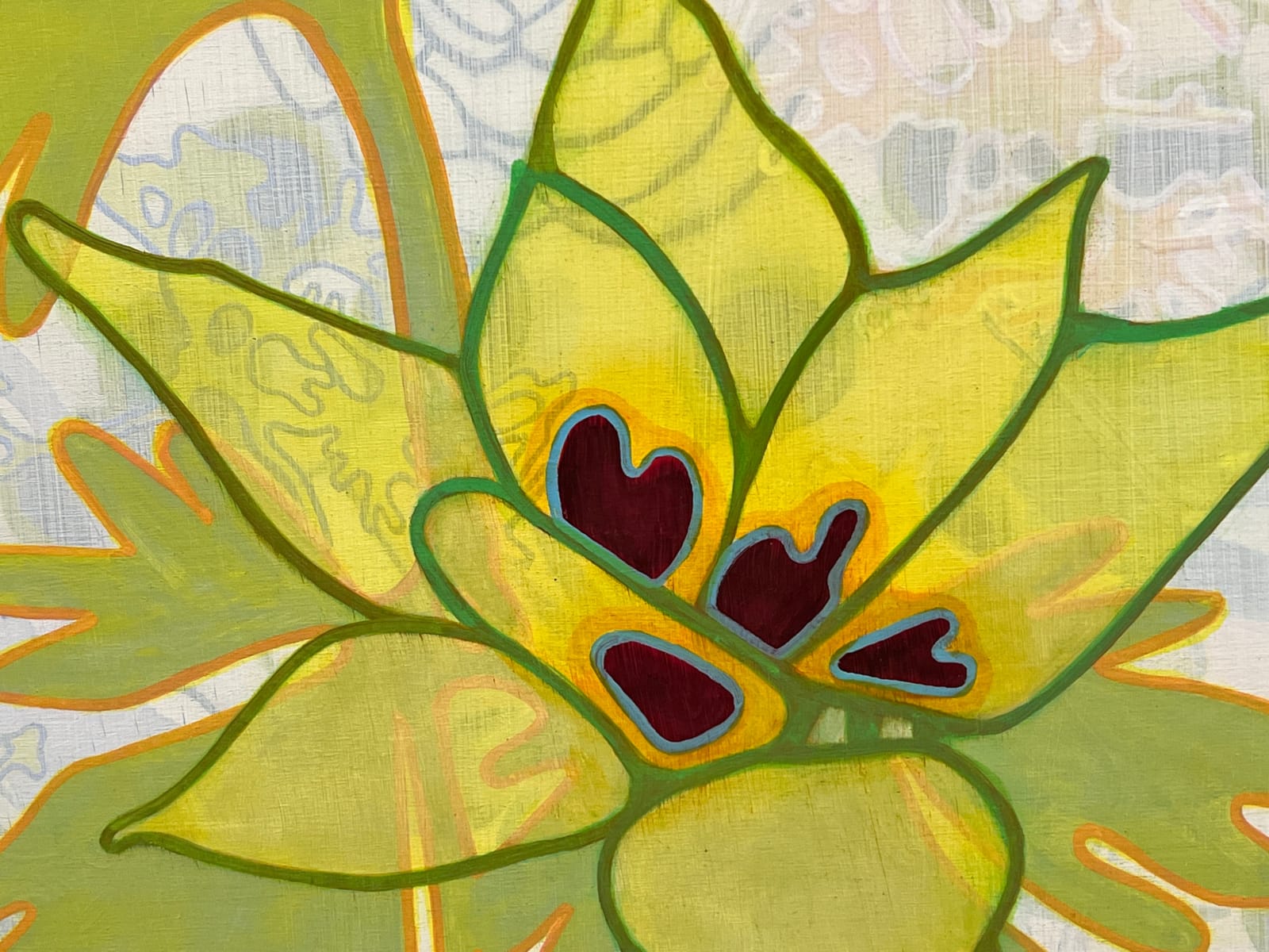 Abstract painting of flowers