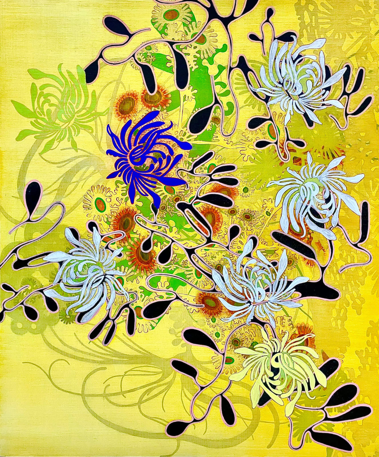 Abstract botanical painting