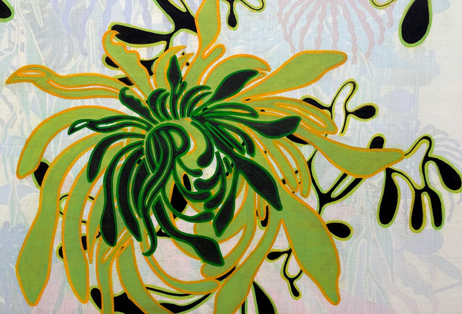 Abstracted floral painting