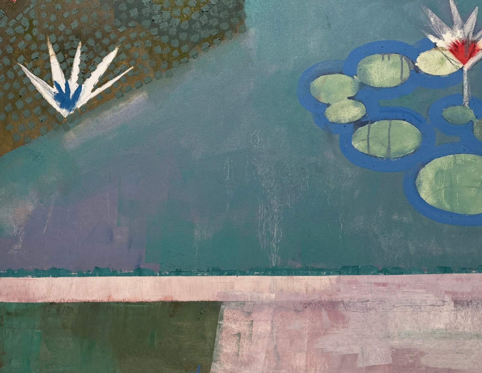 Abstracted Botanic garden pool