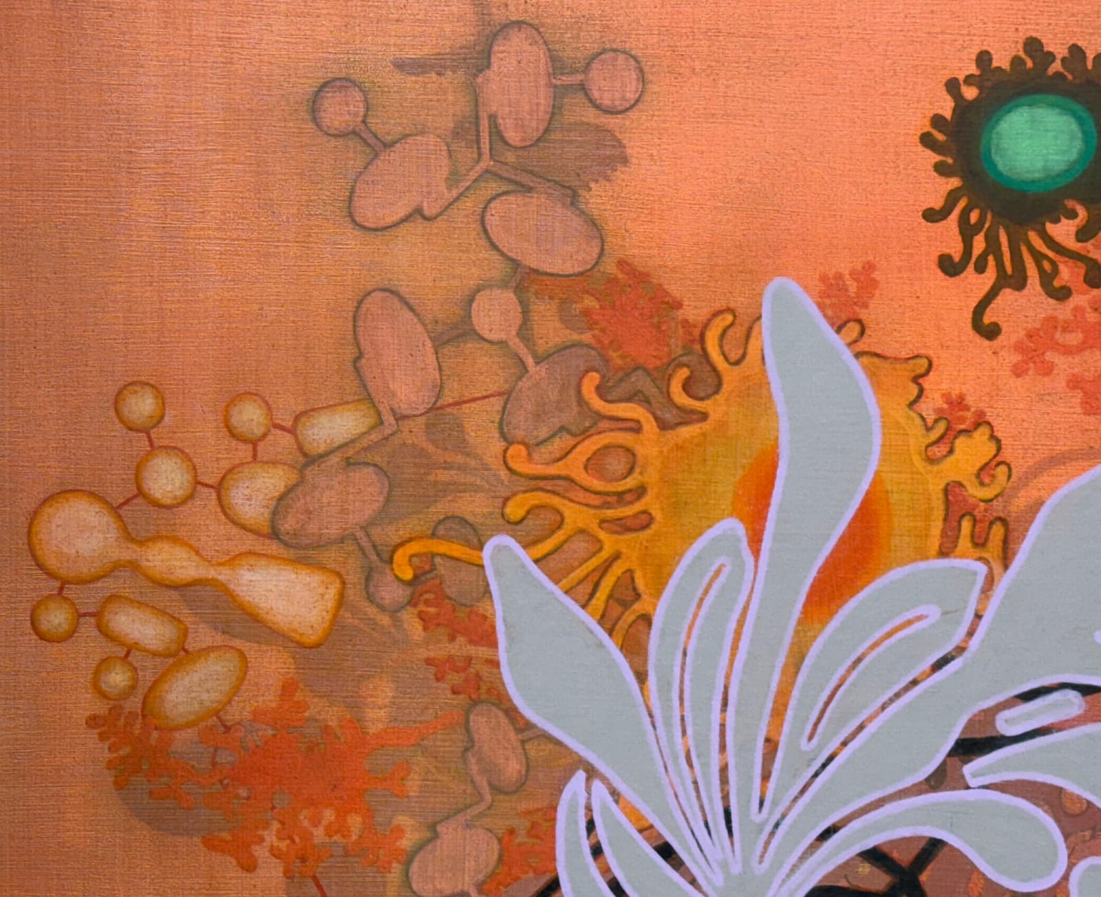 Abstracted floral painting