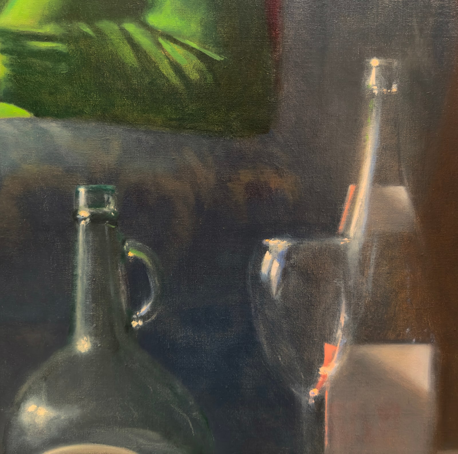 Painting of a woman sitting in an arm chair