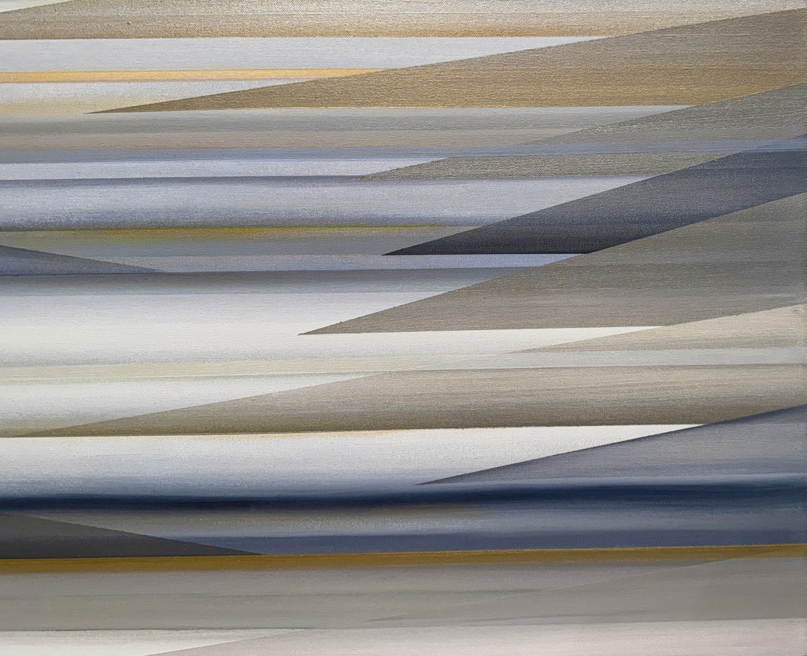 Geometric landscape painting