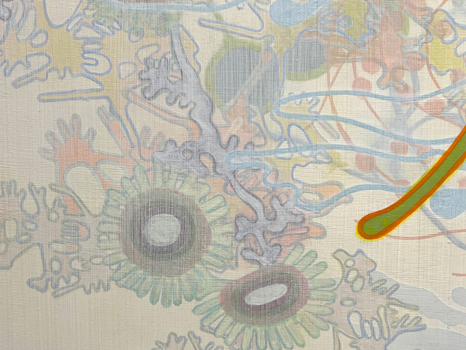 Abstract painting of flowers