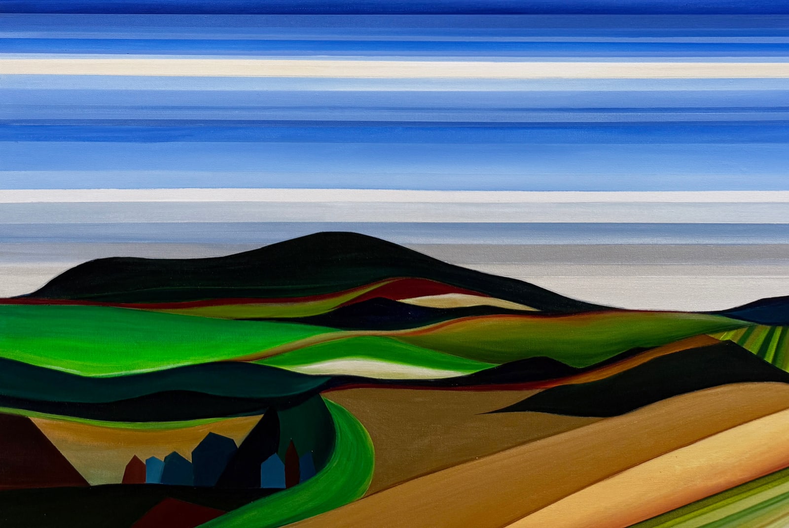 Abstracted colorful landscape