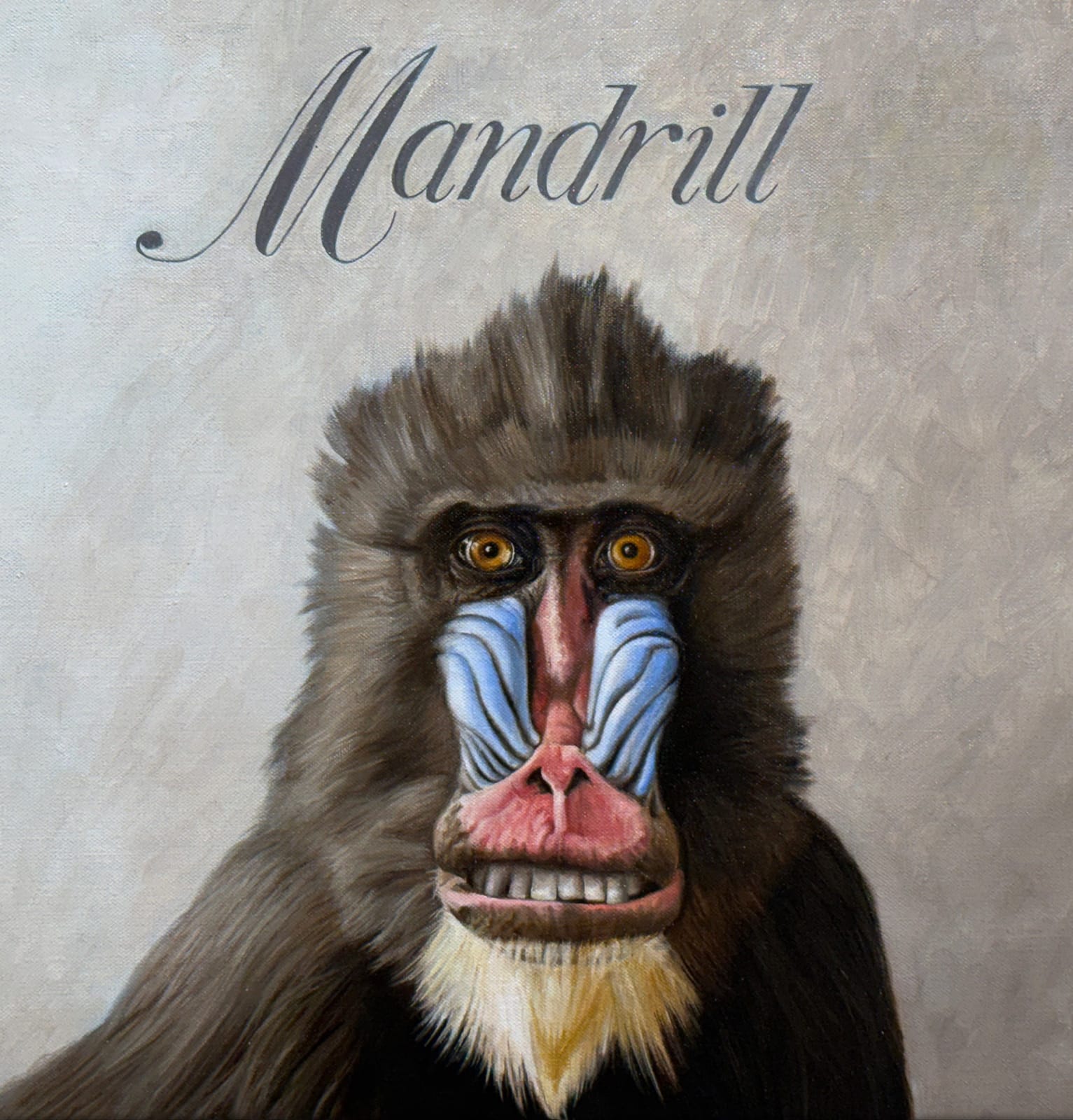 Painting of a mandrill