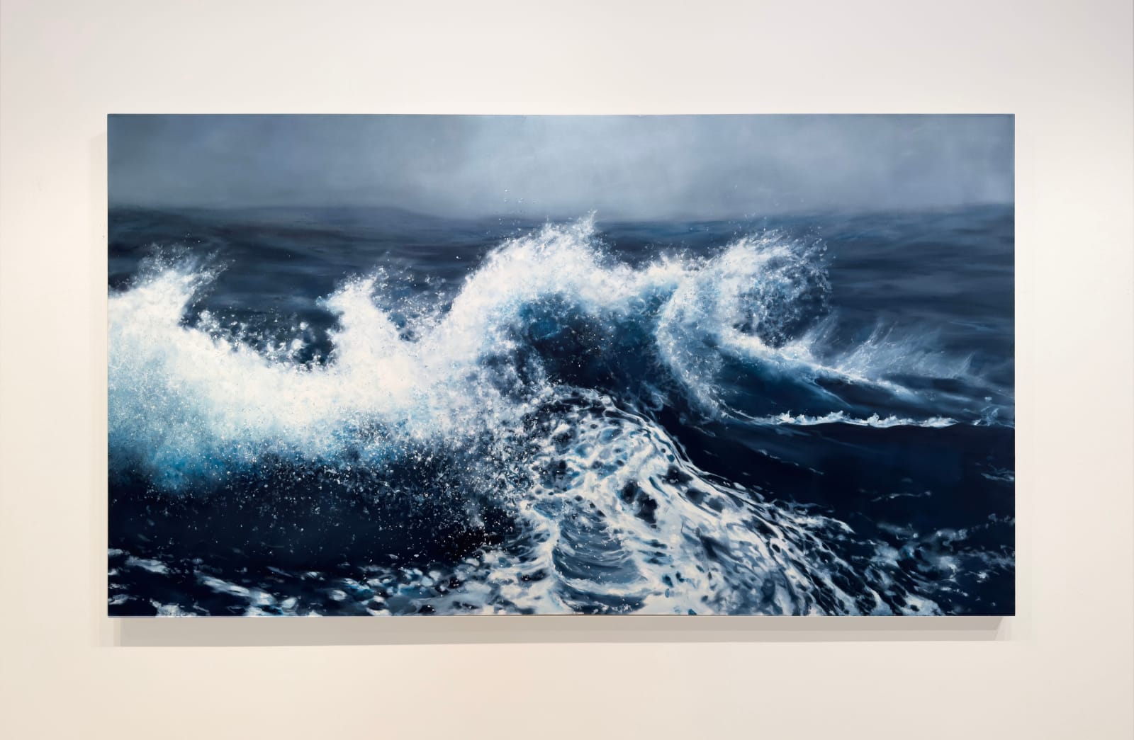 Painting of a surging wave