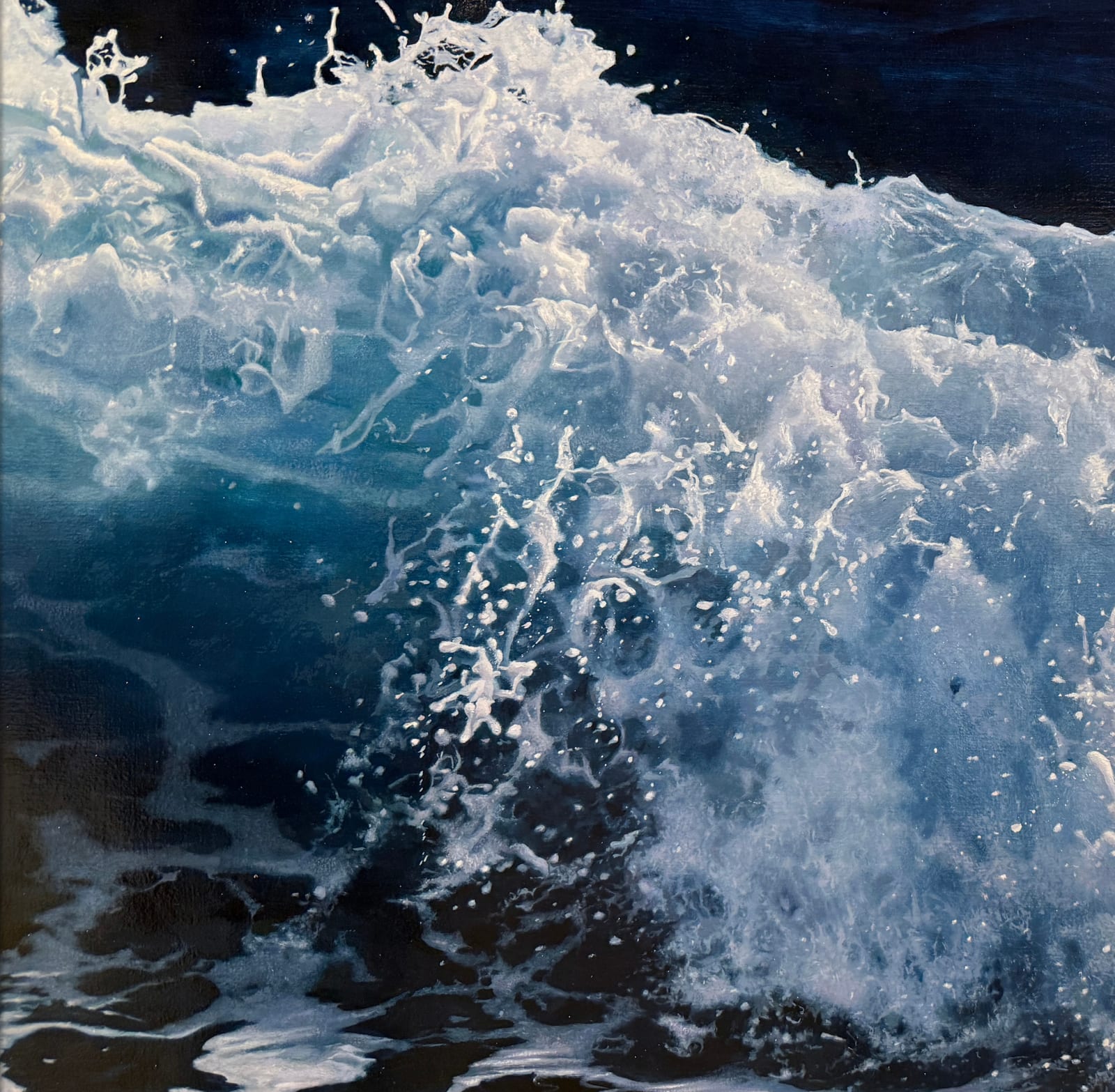 Painting of a crashing wave