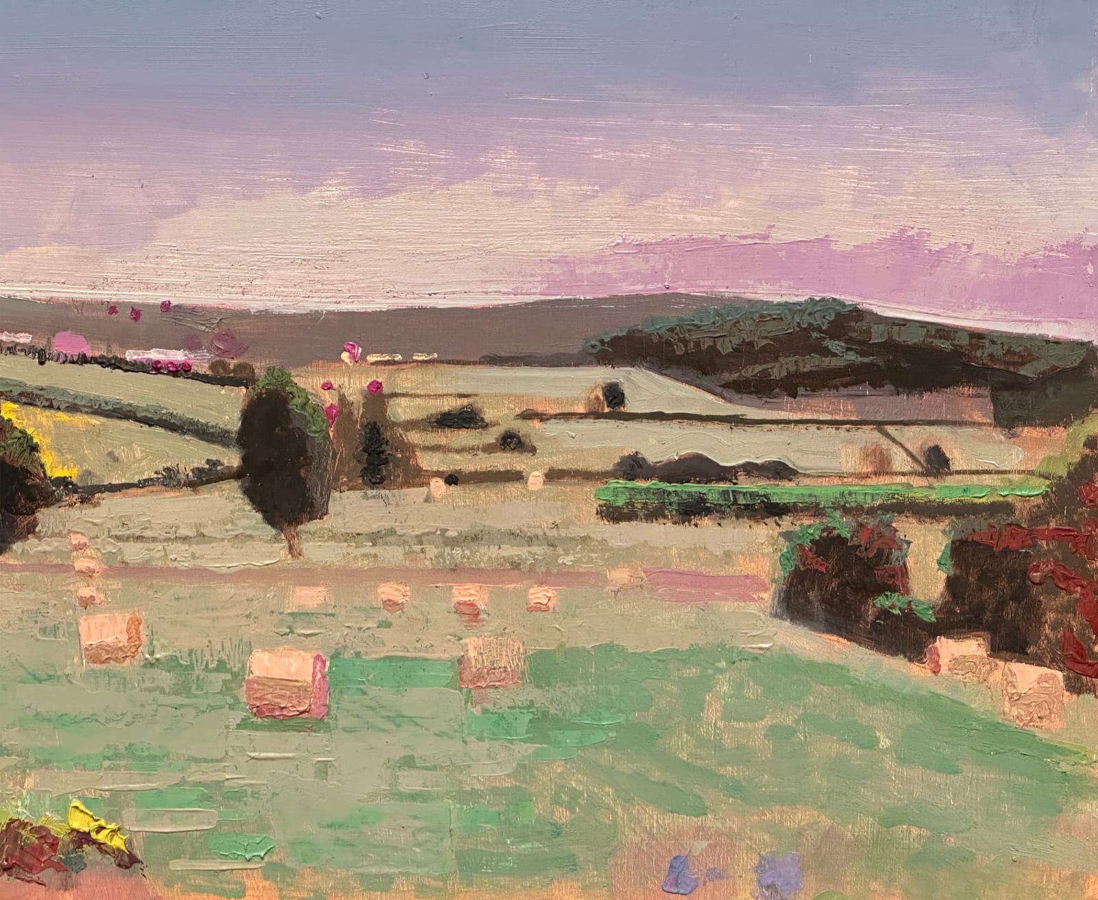 Landscape of french field in Burgundy