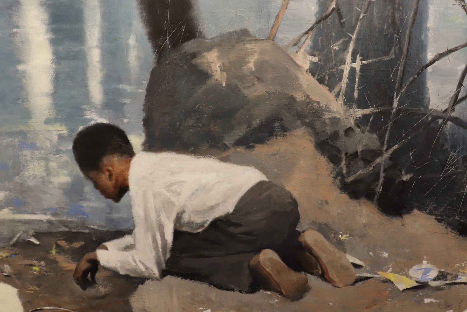 Oil painting on panel