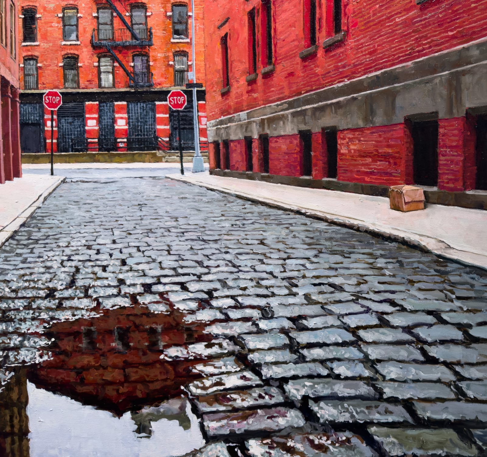 Painting of a New York City street