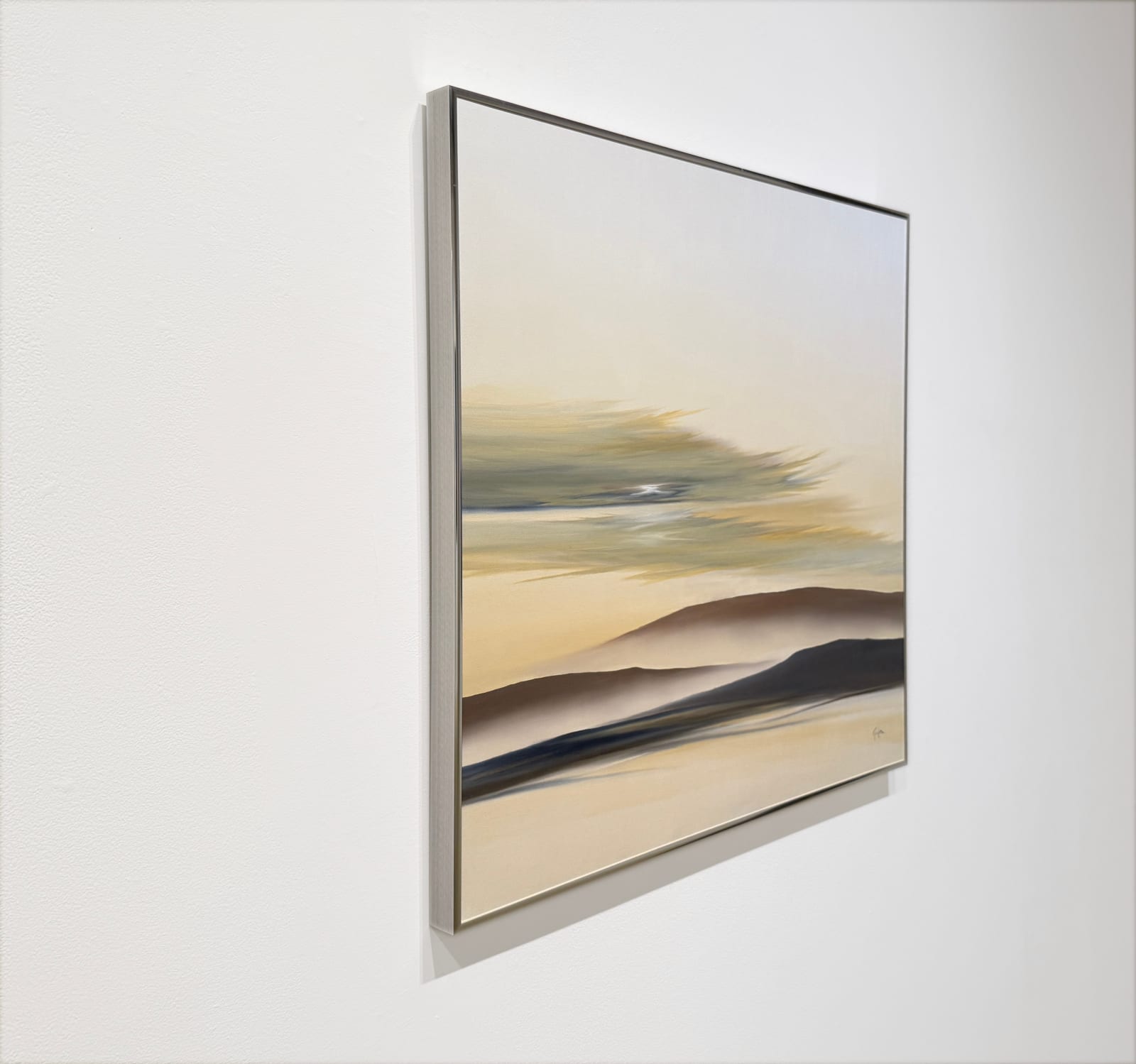 Landscape painting in yellow tones