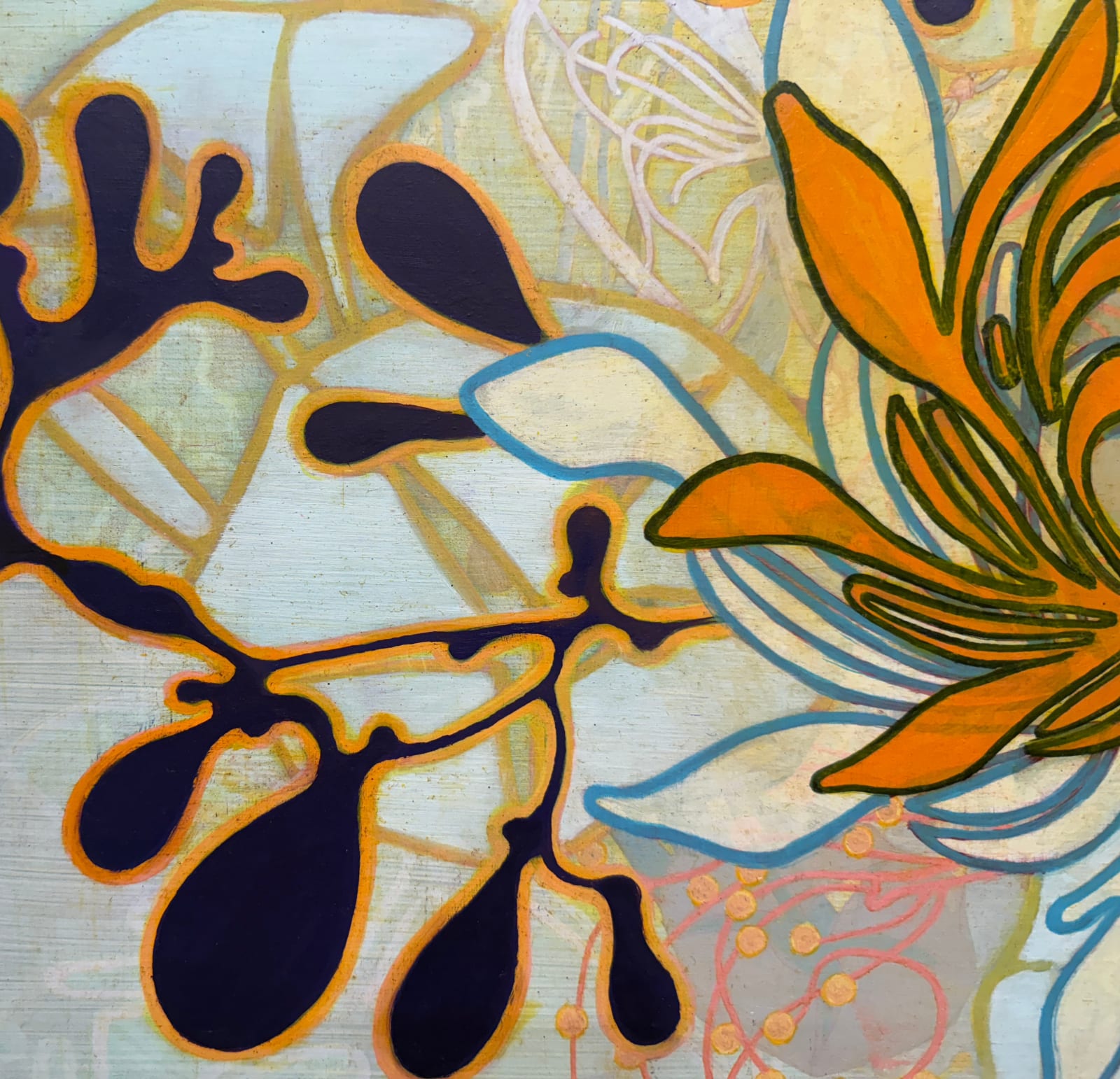 Abstracted floral painting