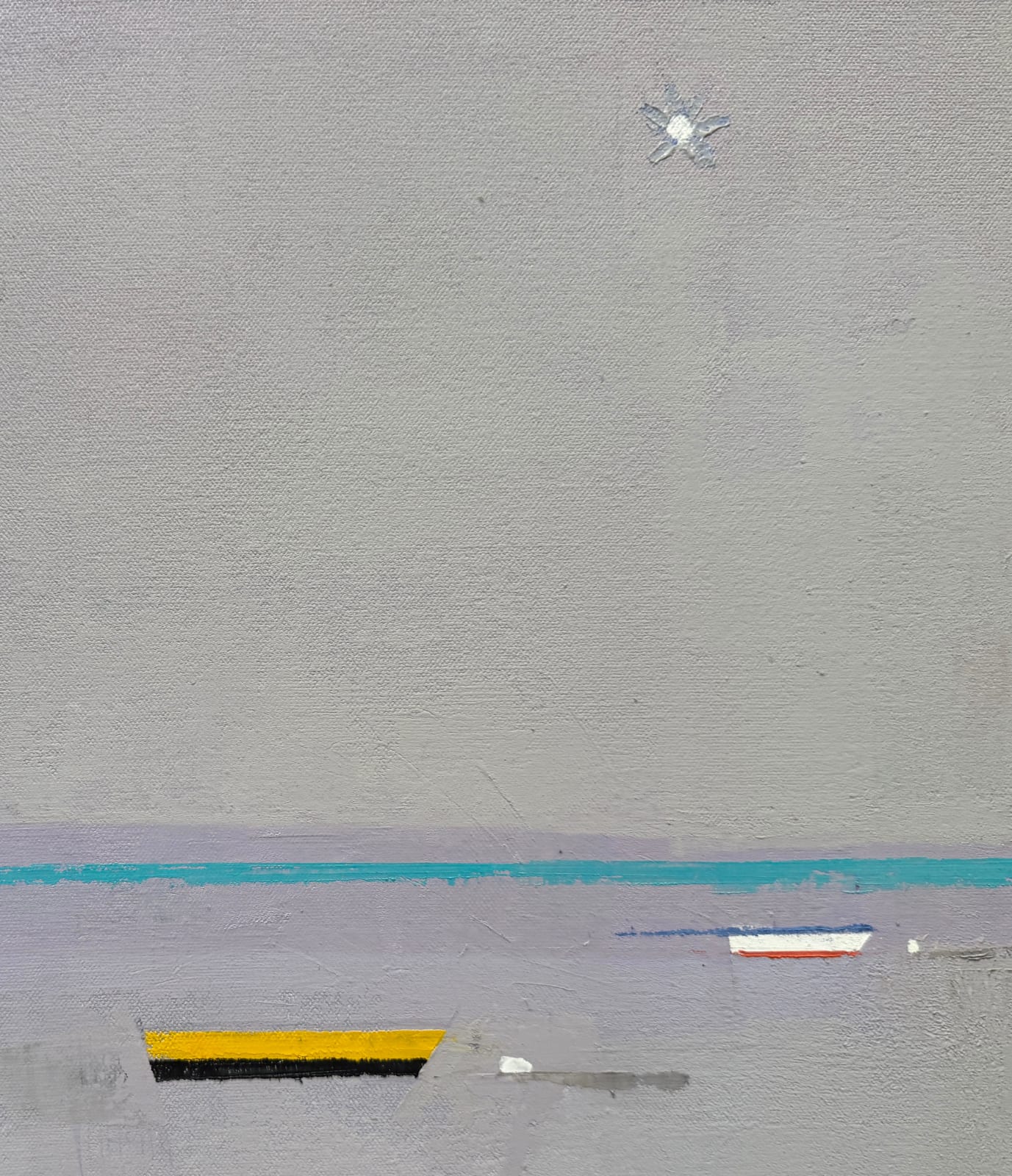 Painting of a seascape with boats