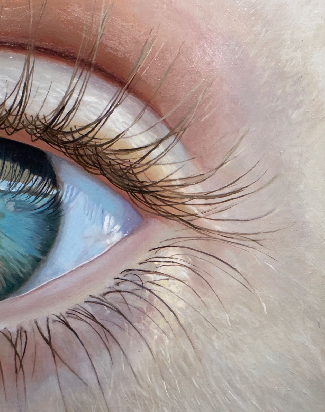 Painting of a close-up eye
