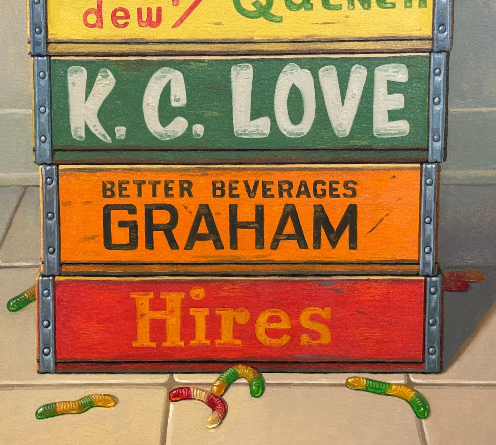 Painting of toy birds