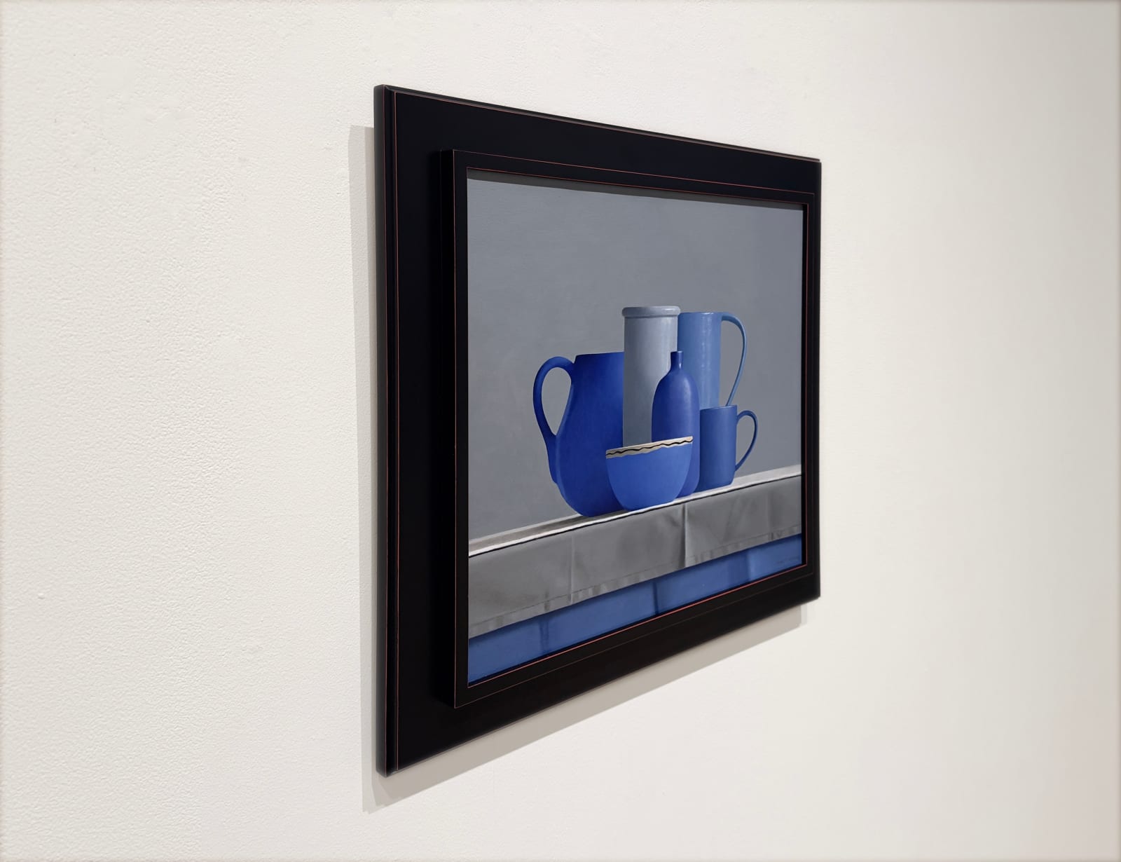 Still life of blue vessels