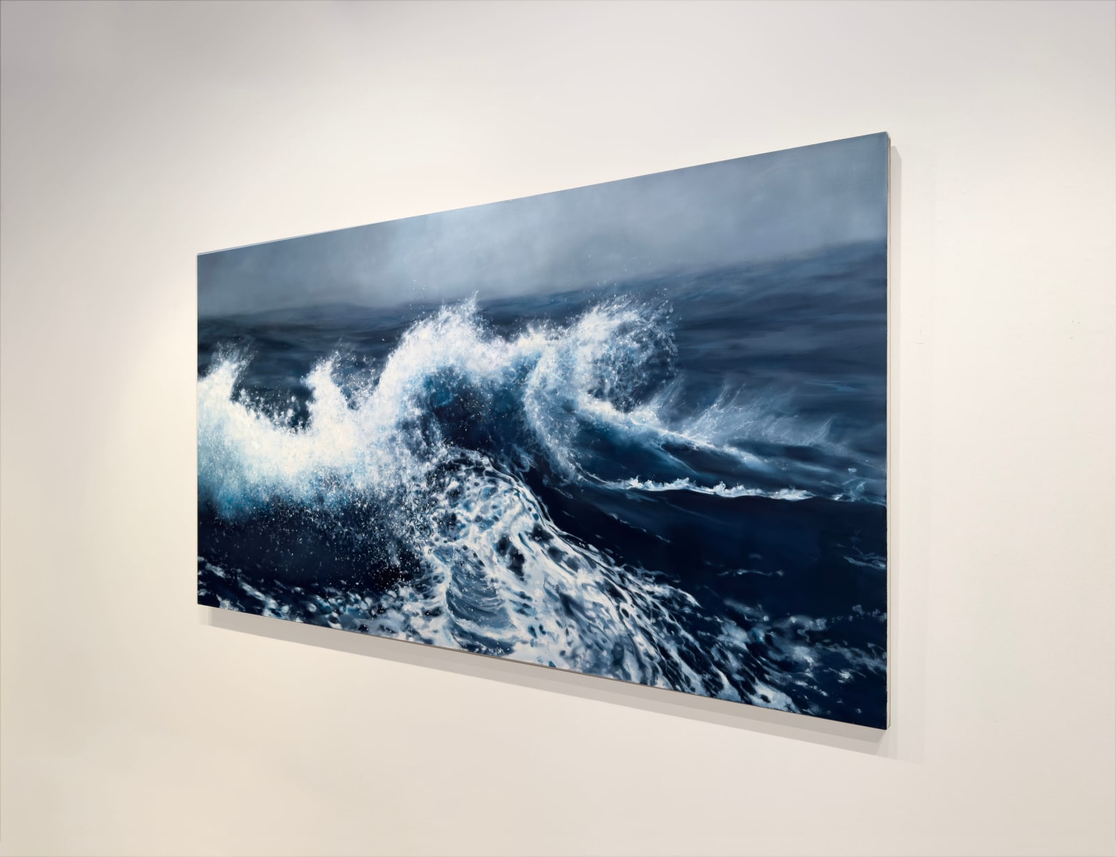 Painting of a surging wave