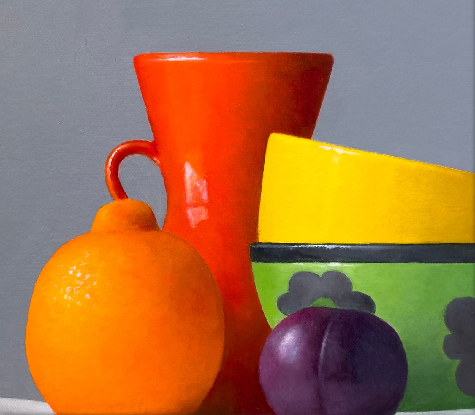 Painting of a rainbow still life