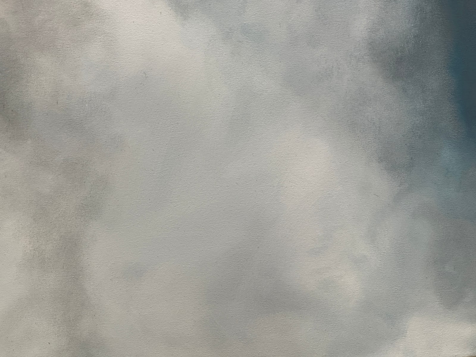 Man in orange bathing suit shorts standing on a small diving board in the sky