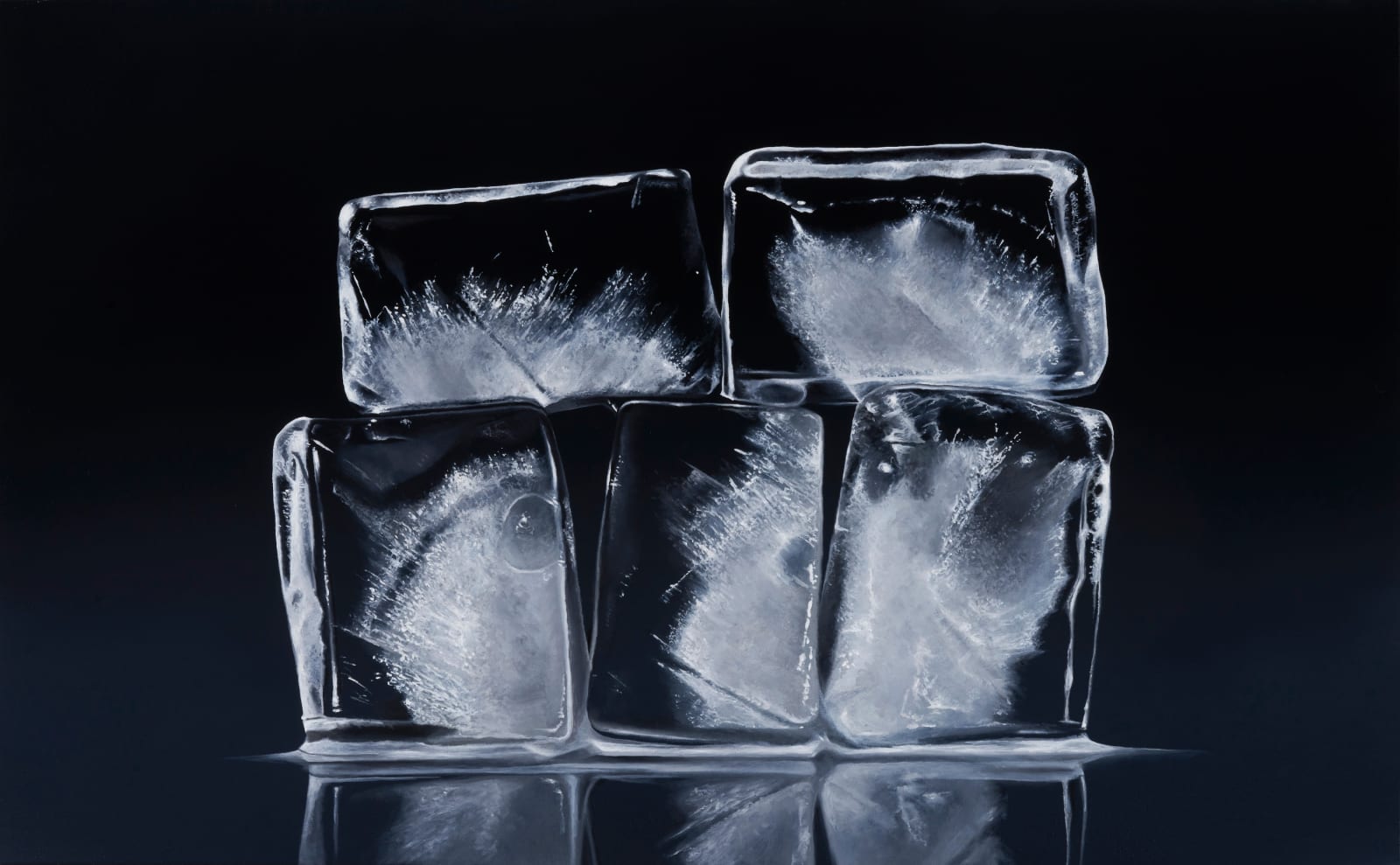 Painting of stacked ice