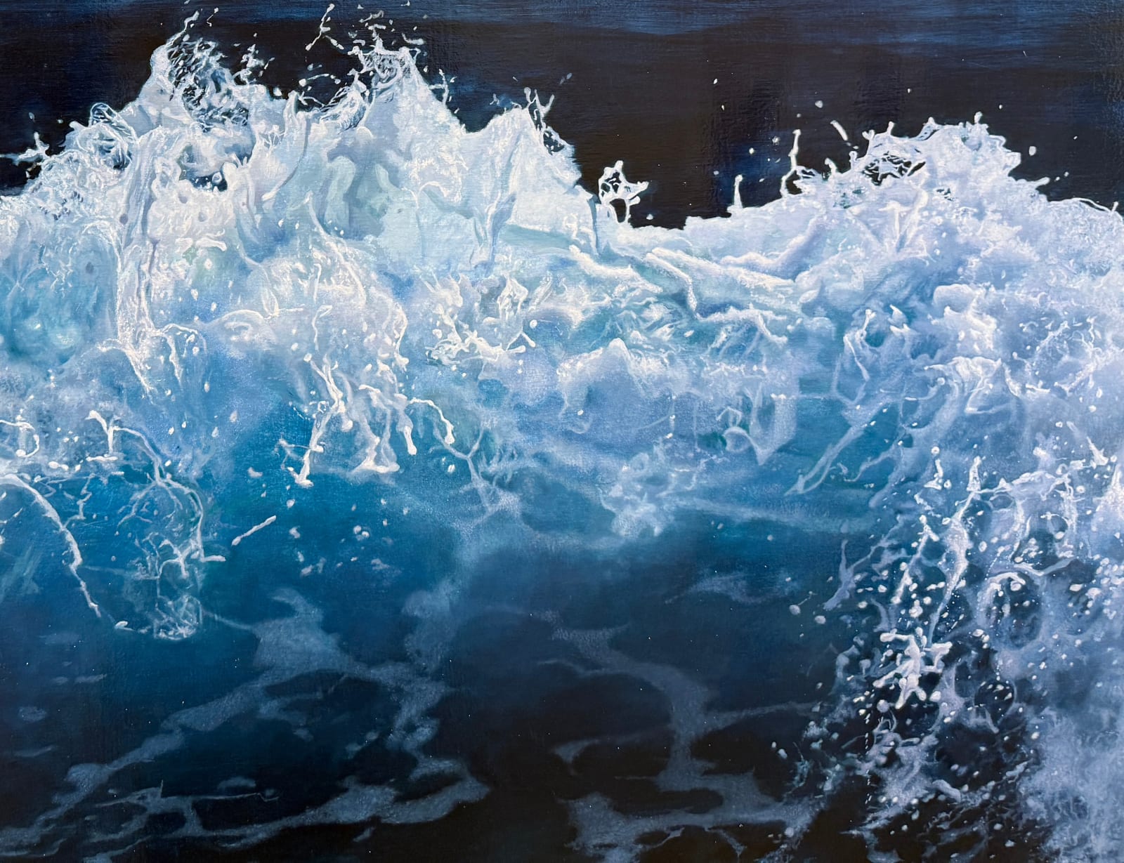 Painting of a crashing wave