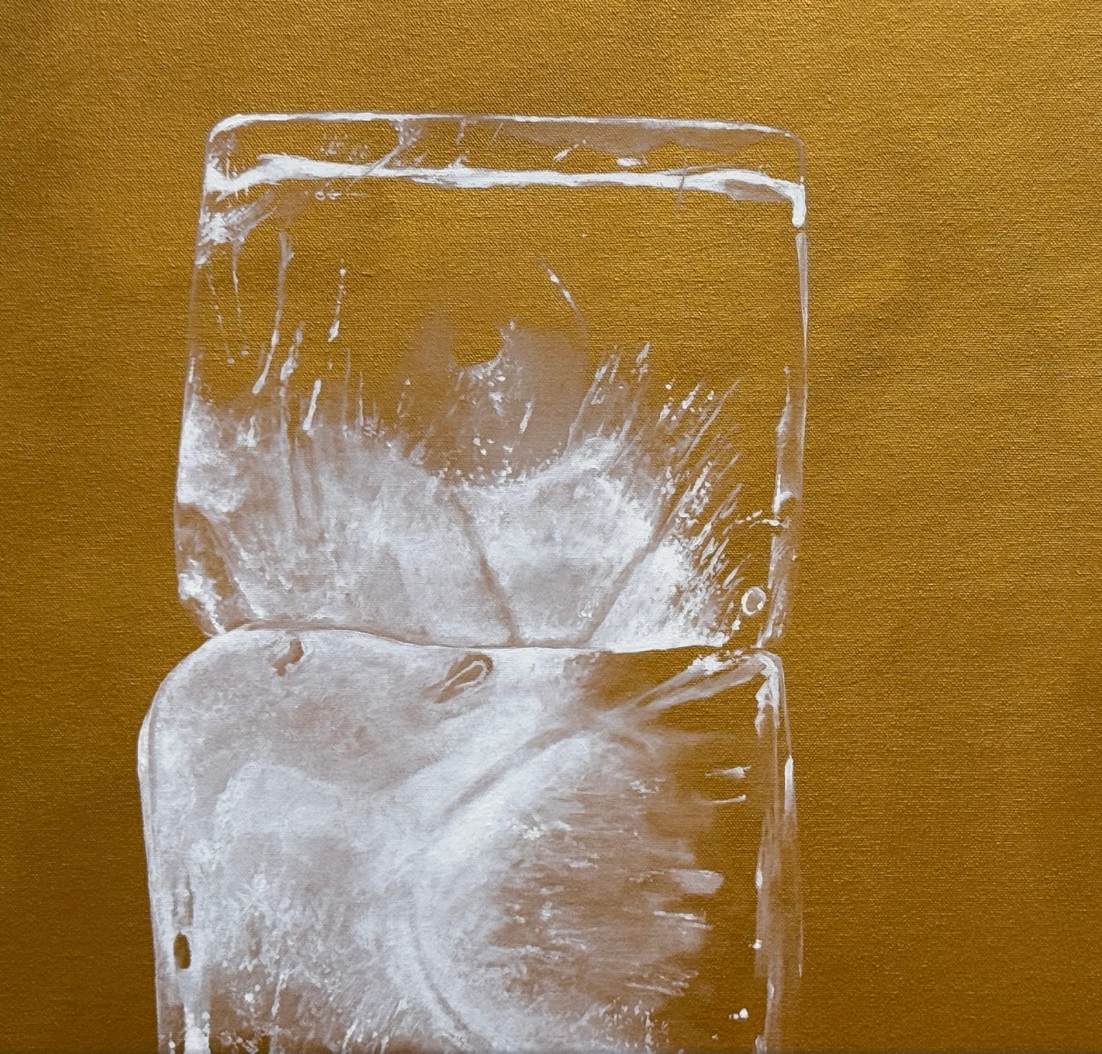 Painting of a golden ice tower