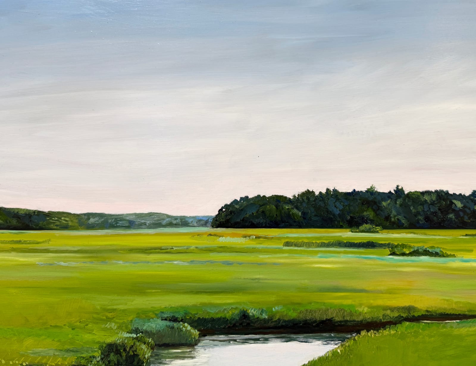 Landscape painting of a marsh