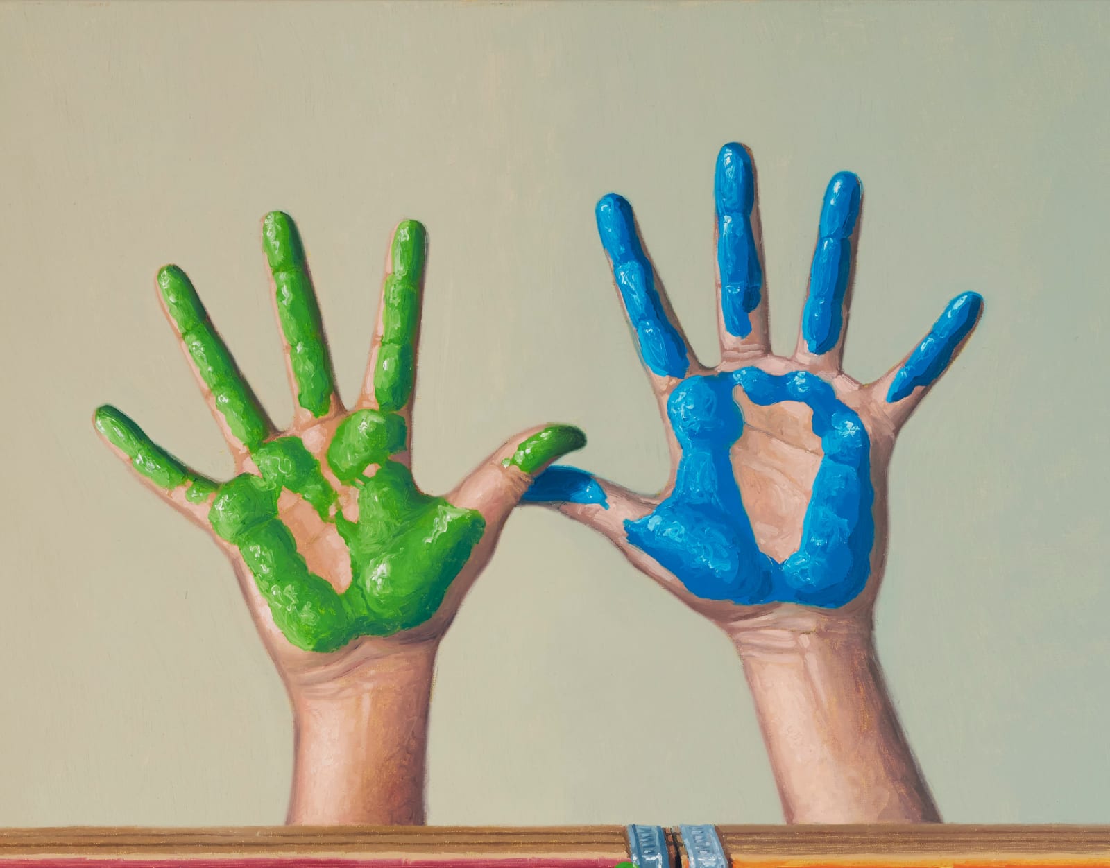 Detail of painted hands