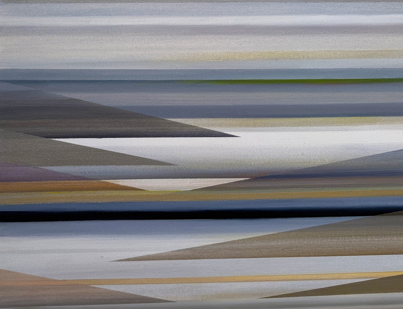 Geometric landscape painting