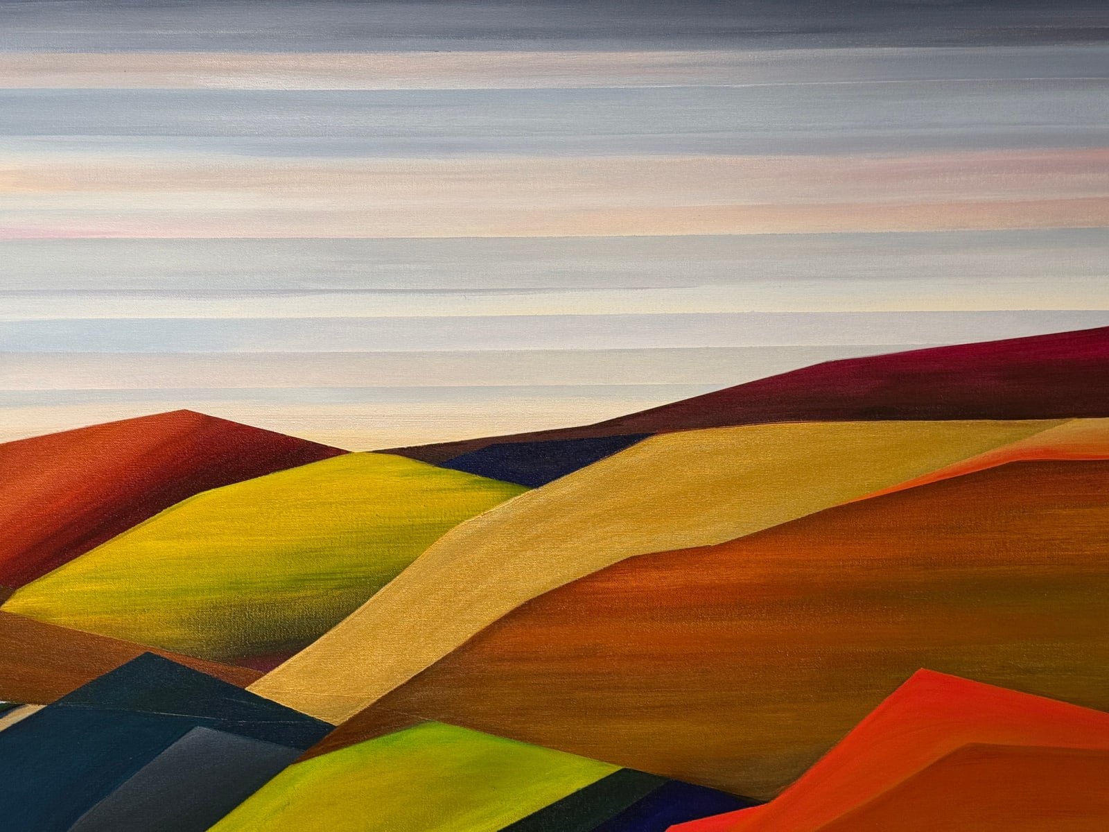 Abstracted landscape painting