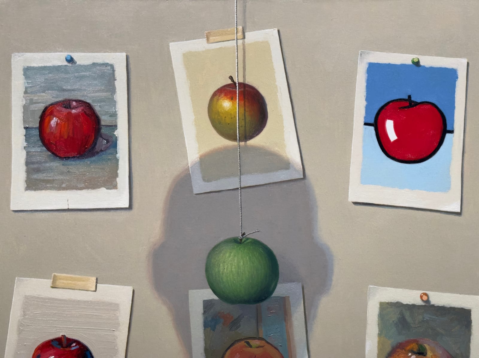 Painting of apple snapshots with a