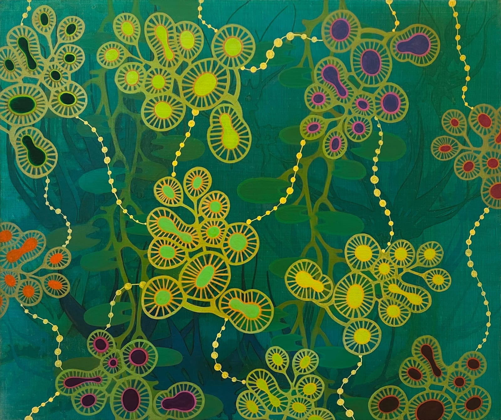 Oil painting on birch panel