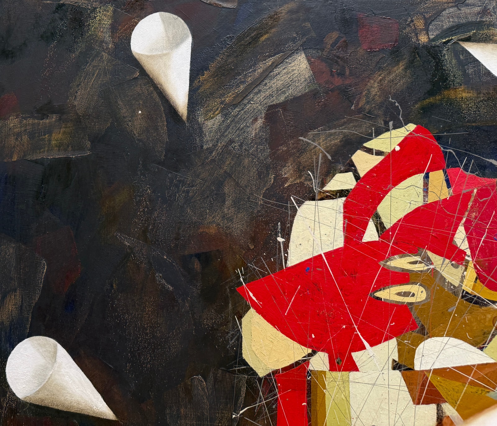 Painting of a woman with abstracted elements