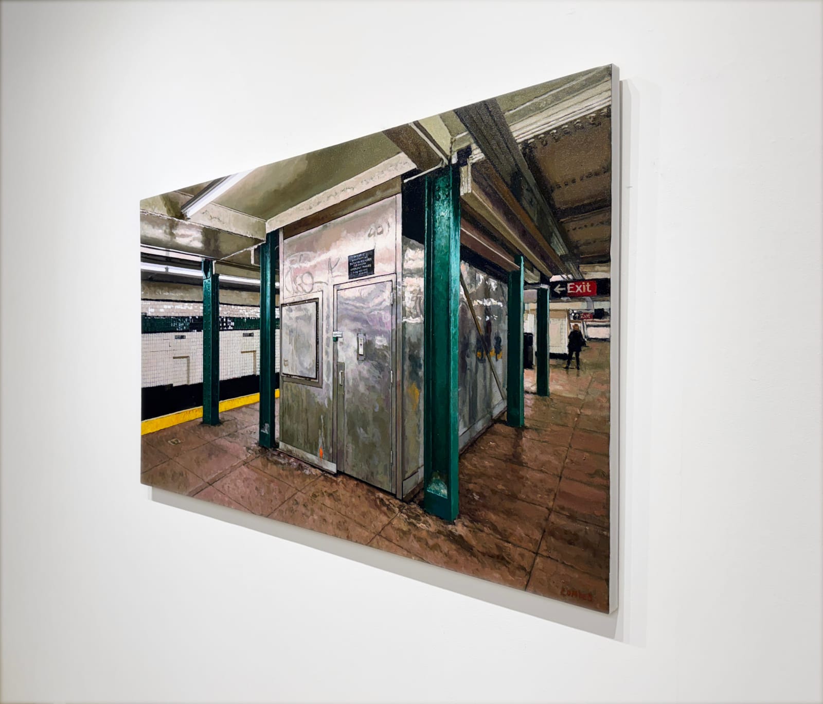 Painting of a New York City subway station