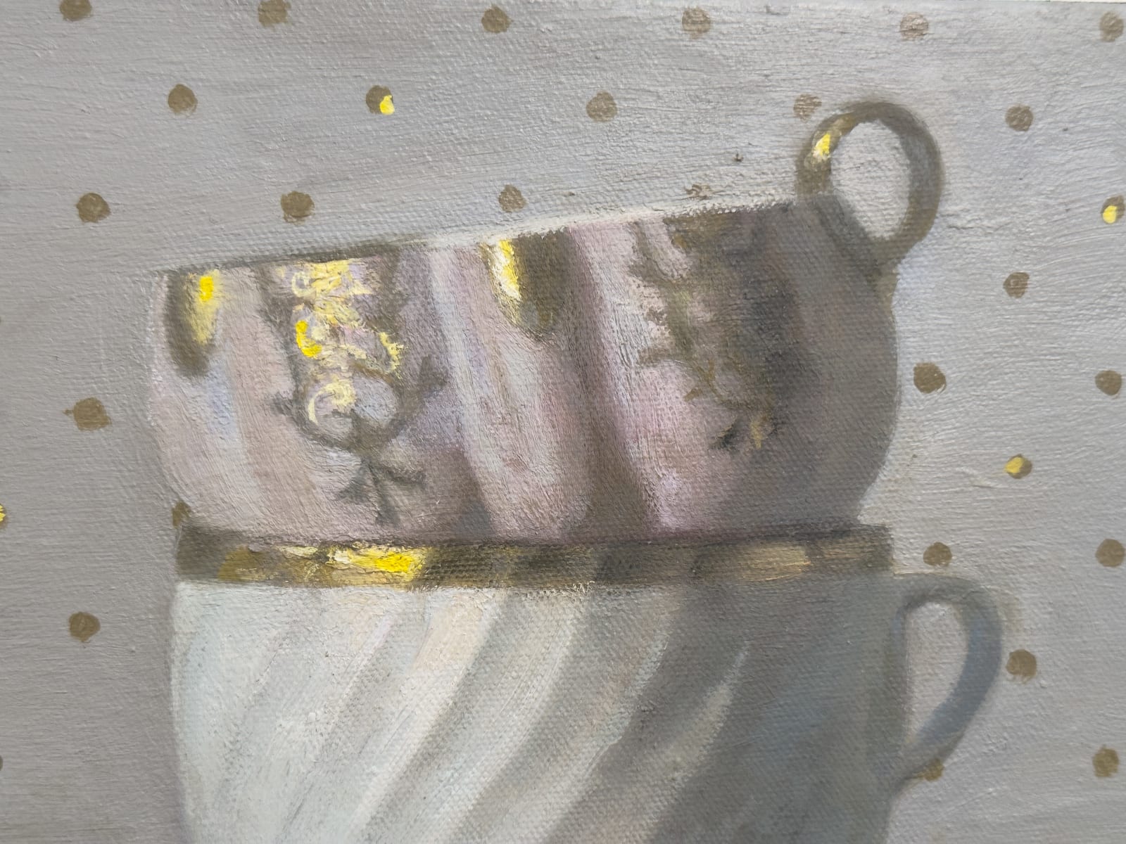 Painting of two teacups