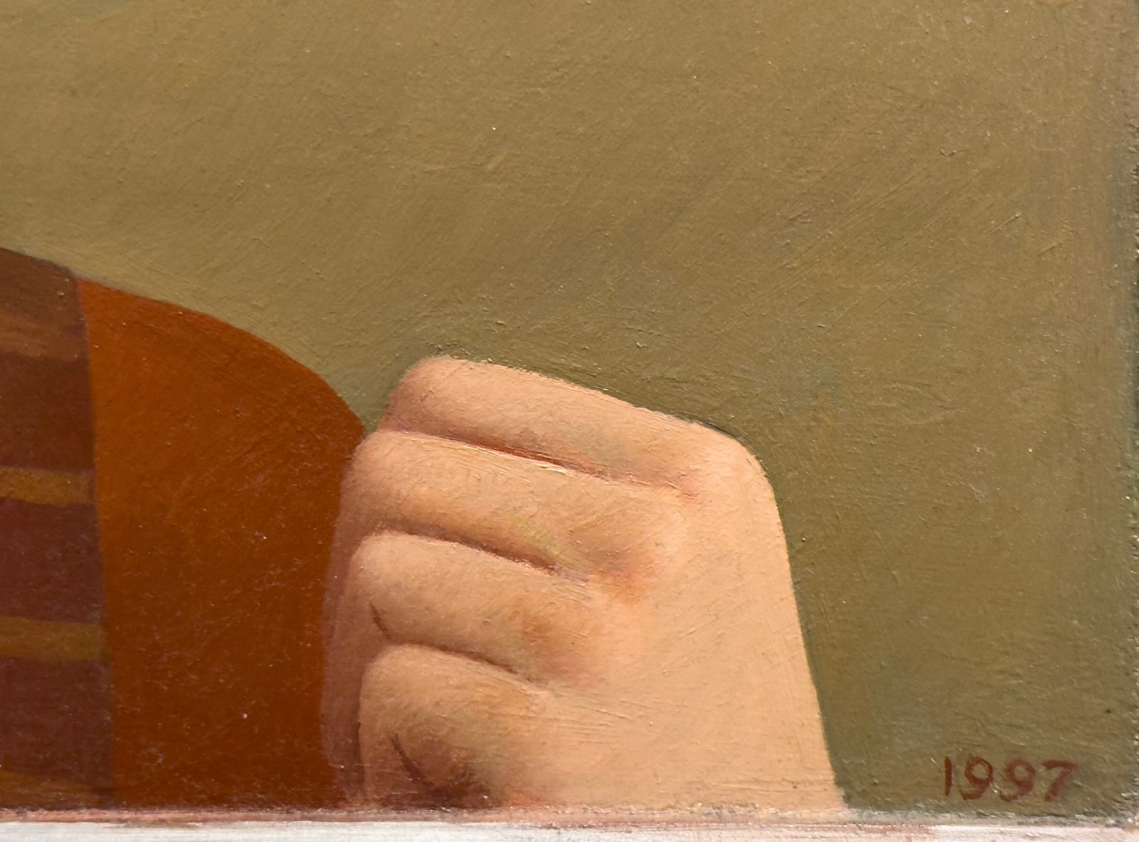 Portrait of a Dark Haired White Woman in front of a landscape