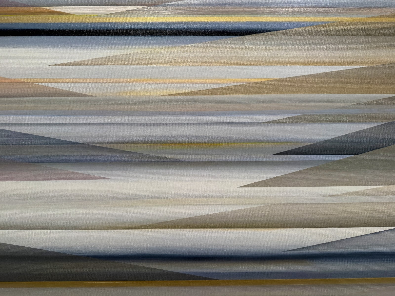 Geometric landscape painting