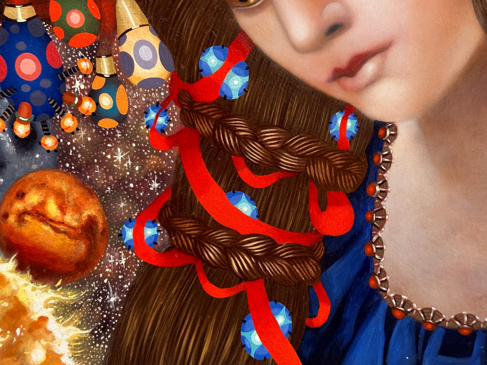 Detail of Oil painting on panel