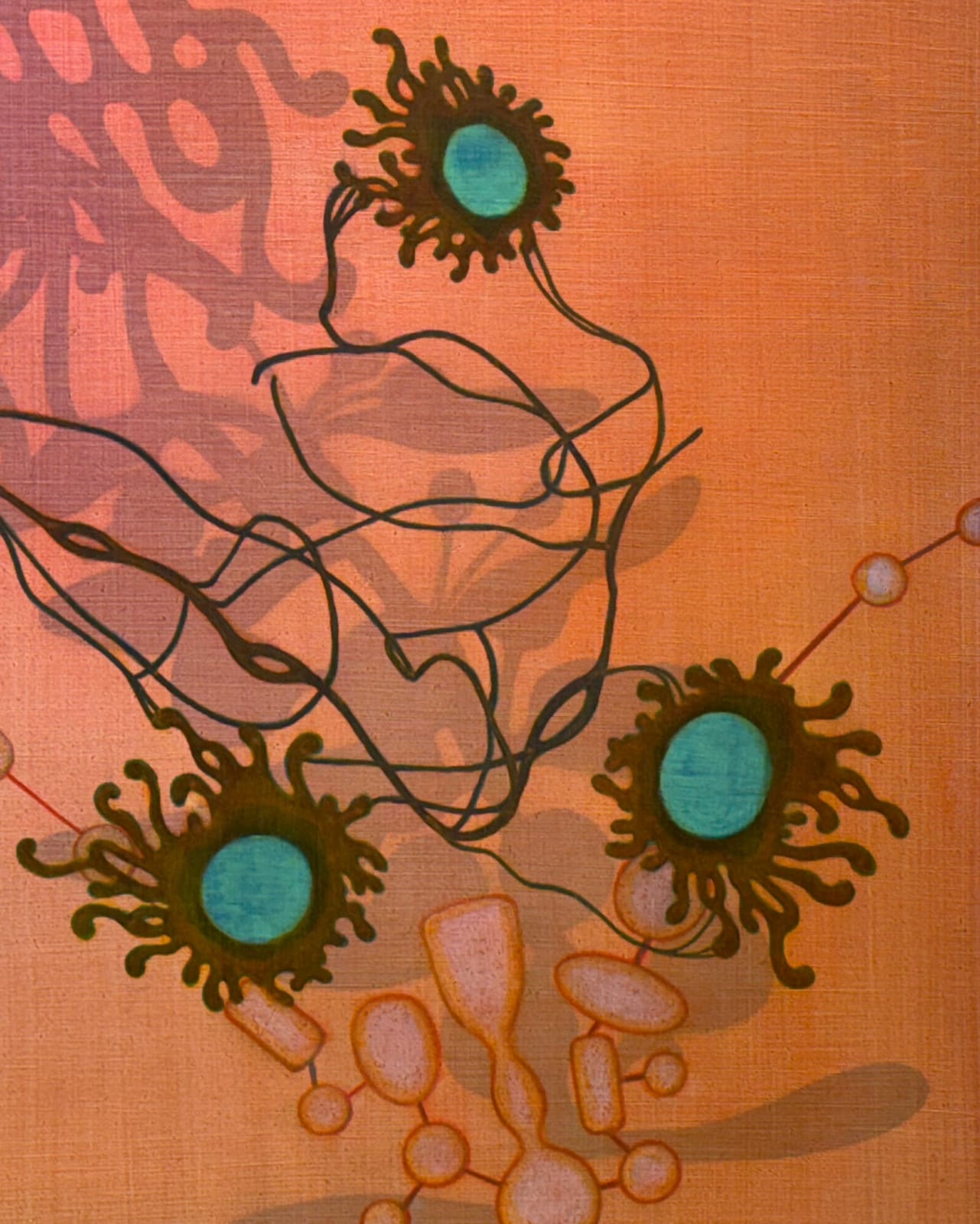 Abstracted floral painting