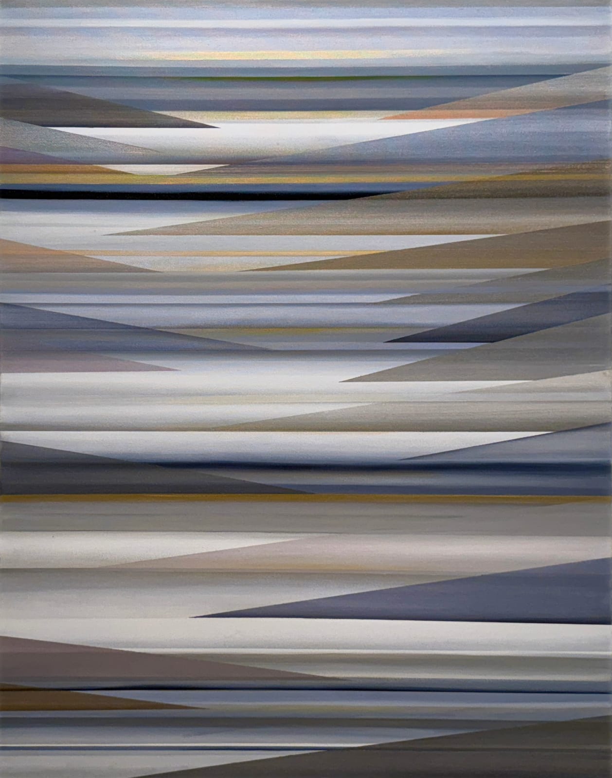 Geometric landscape painting