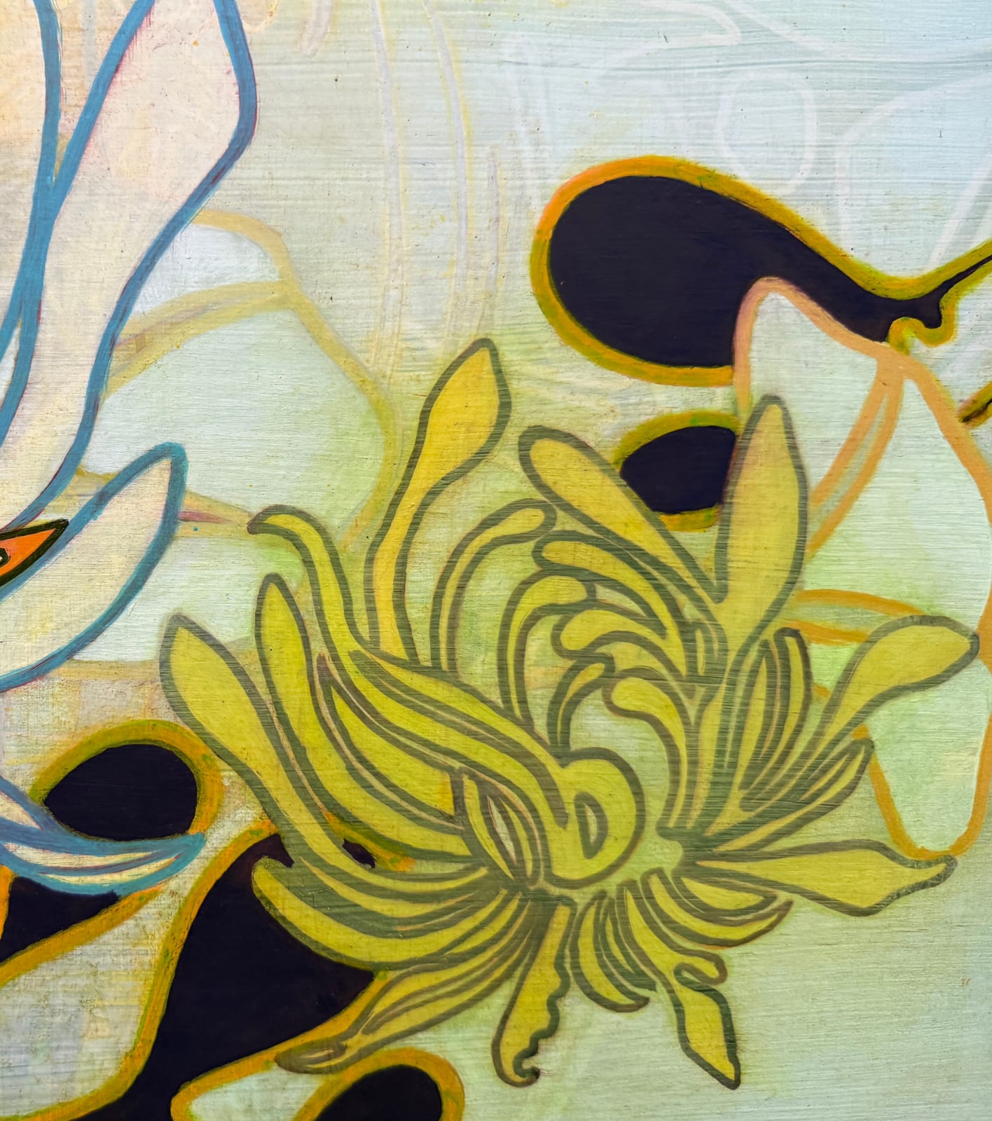 Abstracted floral painting