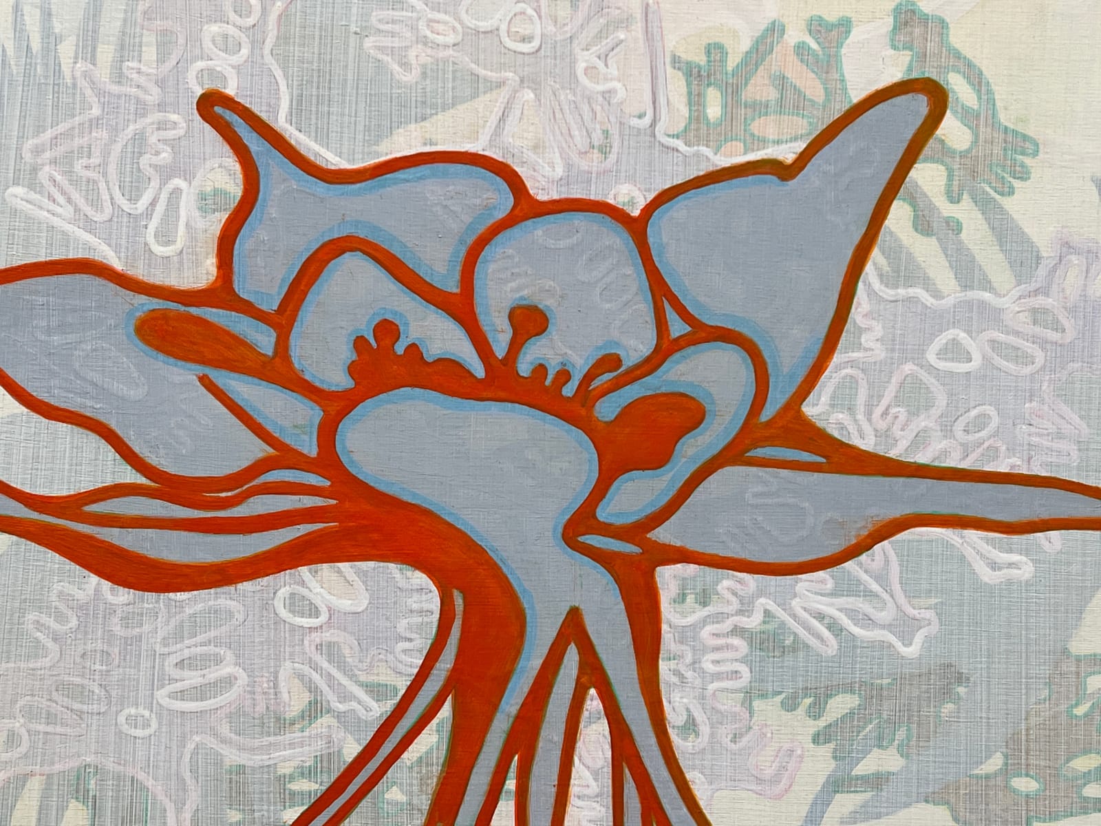 Abstract painting of flowers